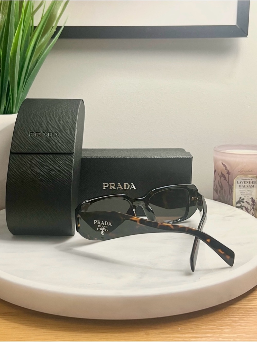 PRADA Sunglasses Small Geometric Symbole In Acetate Tortoise PR 17WS - Picture 4 of 5